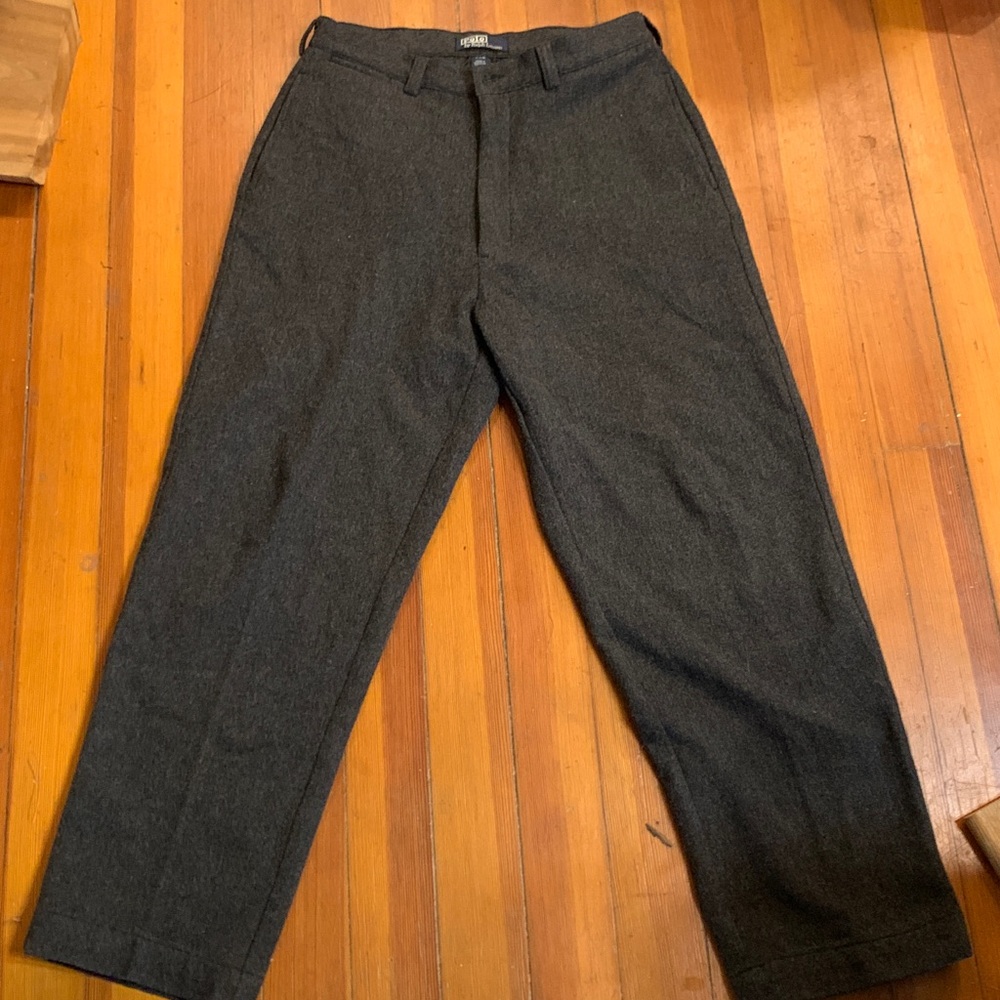 VTG POLO RALPH LAUREN GRAY WOOL PHILIP PANT - Picture 3 of 16